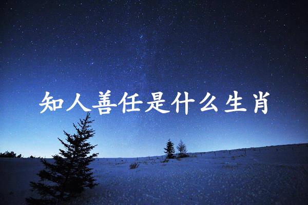 知人善任是什么生肖