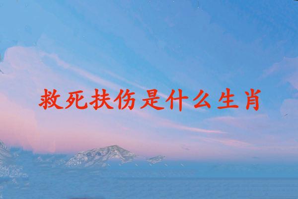 救死扶伤是什么生肖