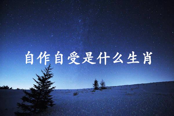 自作自受是什么生肖