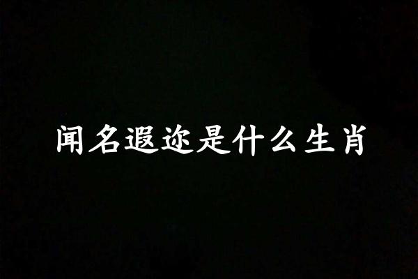 闻名遐迩是什么生肖